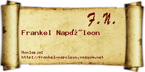 Frankel Napóleon névjegykártya